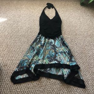 Halter Dress with satin bottom